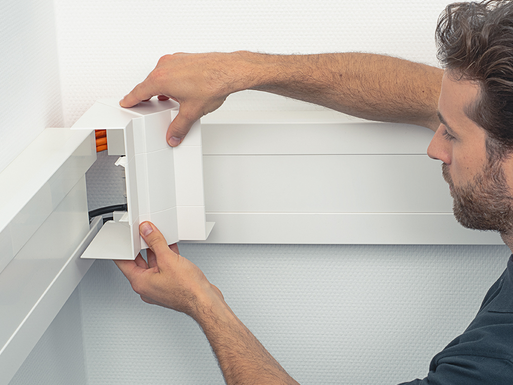 Configureer in 4 stappen uw wandgootinstallatieFlexibele hoekstukken